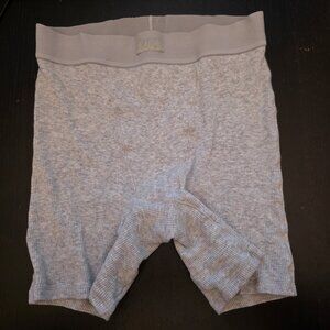 Skims Women's Ribbed Boxer Shorts XS Gray lounge